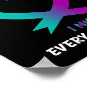 Ik Draag Blauwgroen en Paars voor mijn zoon... ik  Poster (Hoek)