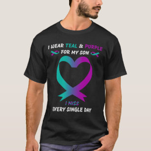 Ik Draag Blauwgroen en Paars voor mijn zoon... ik T-shirt