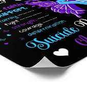 Ik Draag Blauwgroen en Paars voor mijn zoon Suicid Poster (Hoek)