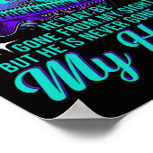 Ik Draag Blauwgroen en Paars voor mijn zoon Suicid Poster (Hoek)