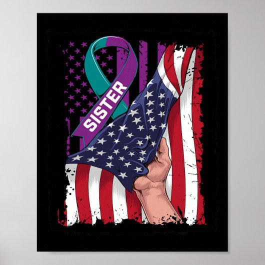 Ik Draag Blauwgroen en Paars voor mijn zuster Suic Poster (Voorkant)