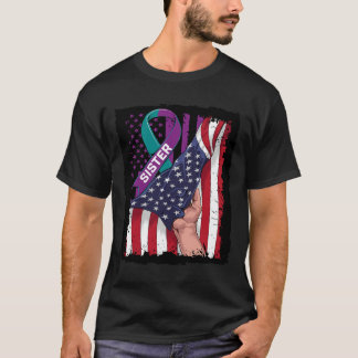 Ik Draag Blauwgroen en Paars voor mijn zuster Suic T-shirt