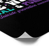 Ik Draag Blauwgroen en Paars voor zelfmoordprevent Poster (Hoek)