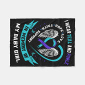 Ik Draag Blauwgroen en Paarse Baby zelfmoordbewust Fleece Deken (Voorkant (Horizontaal))