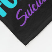 Ik Draag Blauwgroen en Paarse ter nagedachtenis aa Fleece Deken (Hoek)