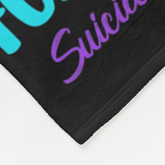 Ik Draag Blauwgroen en Paarse ter nagedachtenis aa Fleece Deken (Hoek)