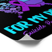 Ik Draag Blauwgroen en Paarse ter nagedachtenis aa Poster (Hoek)