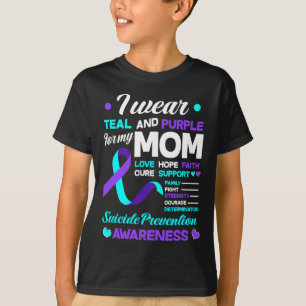 Ik Draag Blauwgroen en Paarse voor mijn moeder Sui T-shirt