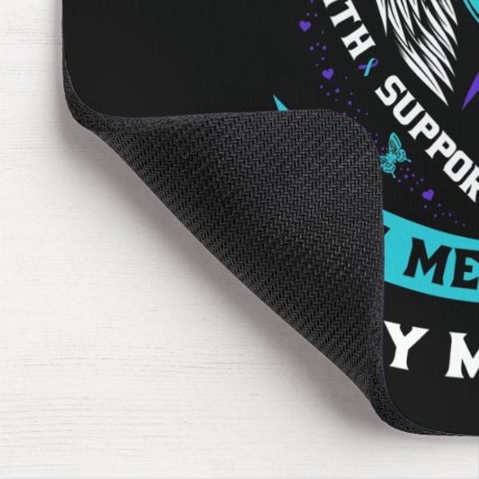 Ik Draag Blauwgroen en Paarse voor mijn moeder zel Muismat (Hoek)