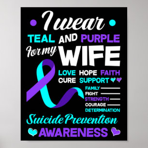 Ik Draag Blauwgroen en Paarse voor mijn vrouw zelf Poster