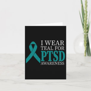 Ik Draag Blauwgroen Lint PTSS - Stress Awareness M Kaart