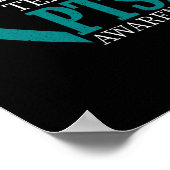 Ik Draag Blauwgroen Lint PTSS - Stress Awareness M Poster (Hoek)