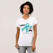 Ik Draag Blauwgroen lint voor mijn moeder T-shirt (Voorkant volledig)