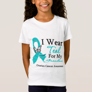 Ik Draag Blauwgroen oma Ovarian Cancer T-shirt