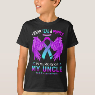 Ik Draag Blauwgroen Paars ter nagedachtenis aan oo T-shirt