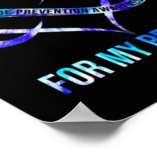 Ik Draag Blauwgroen Paars voor Broeder-zelfmoordpr Poster (Hoek)