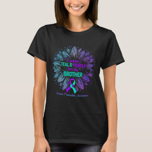 Ik Draag Blauwgroen Paars voor Broeder-zelfmoordpr T-shirt