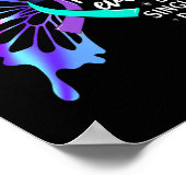 Ik Draag Blauwgroen Paars voor Memorial Suicide Pr Poster (Hoek)