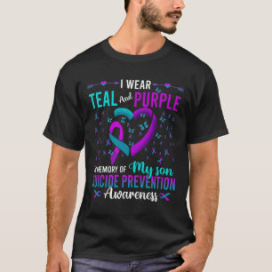 Ik Draag Blauwgroen Paarse voor mijn zoontje zelfm T-shirt