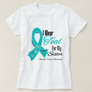 Ik Draag Blauwgroen Tint Ovarium Cancer Zuster T-shirt