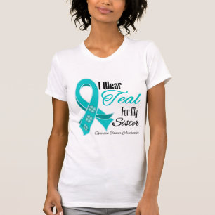Ik Draag Blauwgroen Tint Ovarium Cancer Zuster T-shirt