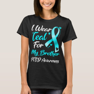 Ik Draag Blauwgroen voor mijn Broeder PTSD Bewusth T-shirt