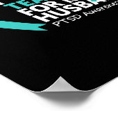 Ik Draag Blauwgroen voor mijn man PTSS Blauwgroen  Poster (Hoek)