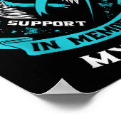 Ik Draag Blauwgroen voor mijn moeder ovariële kank Poster (Hoek)