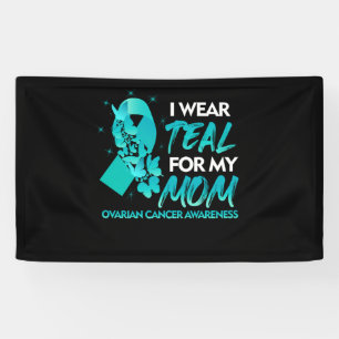 Ik Draag Blauwgroen voor mijn moeder Ovarium Cance Spandoek