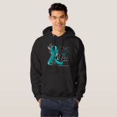 Ik Draag Blauwgroen voor mijn moeder - ovariumkank Hoodie (Voorkant volledig)