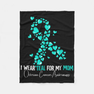 Ik Draag Blauwgroen voor mijn moeder ovariumkanker Fleece Deken