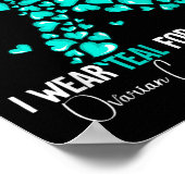 Ik Draag Blauwgroen voor mijn moeder ovariumkanker Poster (Hoek)