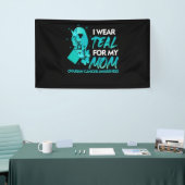 Ik Draag Blauwgroen voor mijn moeder ovariumkanker Spandoek (Beurs)