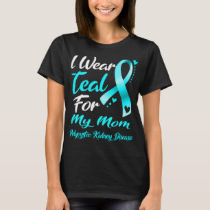 Ik Draag Blauwgroen voor mijn moeder polycysteuze  T-shirt