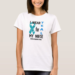Ik draag blauwgroen voor mijn nichtshirt t-shirt