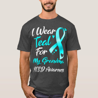 Ik Draag Blauwgroen voor mijn oma PTSD Bewustheid  T-shirt