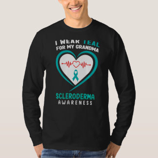 Ik Draag Blauwgroen voor mijn oma Scleroderma Bewu T-shirt