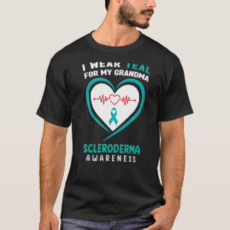 Ik Draag Blauwgroen voor mijn oma Scleroderma Bewu T-shirt