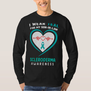 Ik Draag Blauwgroen voor mijn schoonzoon Scleroder T-shirt