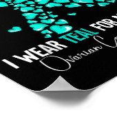 Ik Draag Blauwgroen voor mijn zuster Ovarium Cance Poster (Hoek)