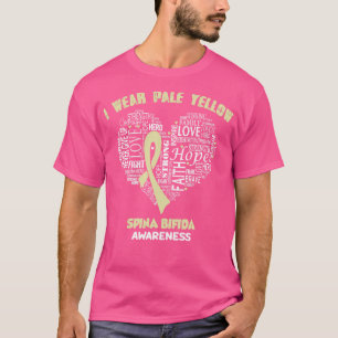 Ik Draag Bleek geel voor Spina Bifida Awareness Fa T-shirt