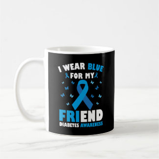 Ik Draag Blu voor mijn vriend Diabetes Awareness Koffiemok