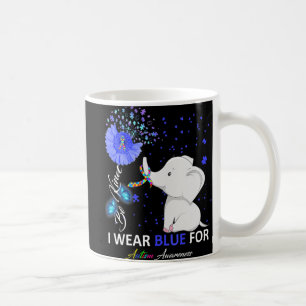 Ik Draag Blue Autism Awareness Elephant Autisme Aw Koffiemok