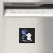 Ik Draag Blue Autism Awareness Elephant Autisme Aw Magneet (Insitu (Vaatwasser))