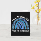 Ik Draag Blue for Diabetes Awareness Support Rainb Kaart (Gele Bloem)