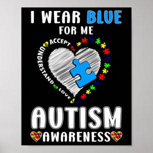 Ik Draag Blue for Me Autism Awareness Poster
