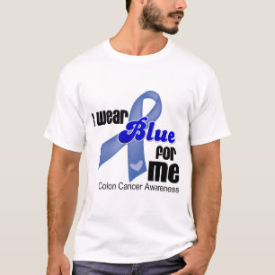 Ik Draag Blue for Me Colon Cancer T-shirt