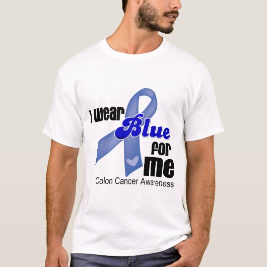Ik Draag Blue for Me Colon Cancer T-shirt (Voorkant)