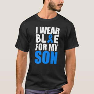 Ik Draag Blue for My Son Autism Awareness Ribbon T-shirt