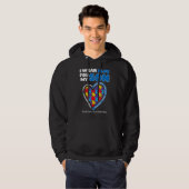 Ik Draag Blue for My Son Heart Autism Awareness Mo Hoodie (Voorkant volledig)